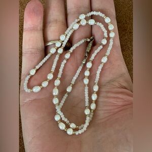 Vintage Elegant freshwater small Pearls & Bead Necklace